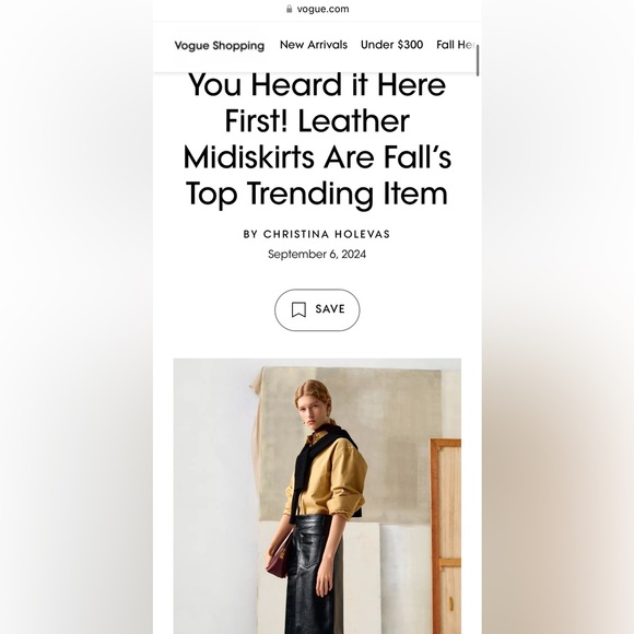 Gandalf Vintage 1970s 100% Leather Textured Midi Skirt, Black A-line Slit, 10 - Picture 2 of 10